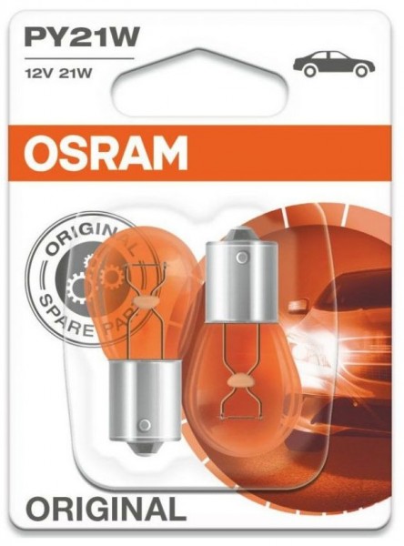 ŽÁROVKA - PY21W ORANŽOVÁ BAL.2KS - OSRAM